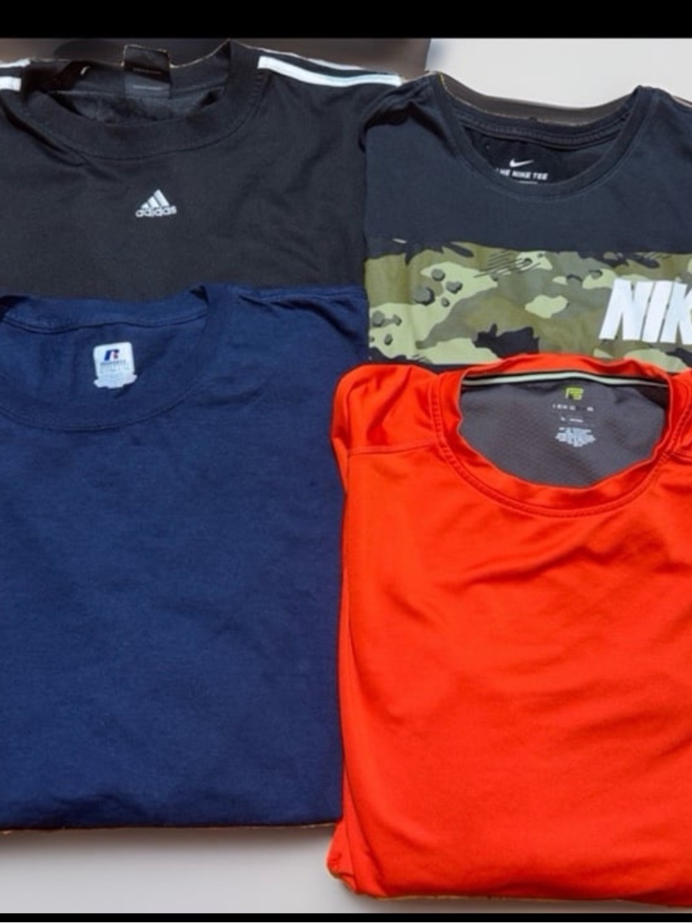 Bundle of Nike, Adidas, Tek Gear shirts, Men’s size XL